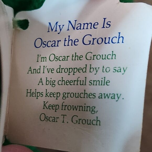 1995 Oscar the Grouch Plush in Trash Can – Classic Sesame Street Toy - Picture 7 of 14